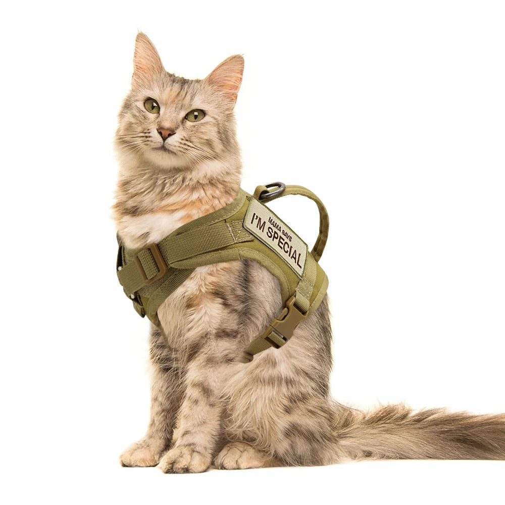 Pet Cat Harness Adjustable Mesh Vest Walking Lead