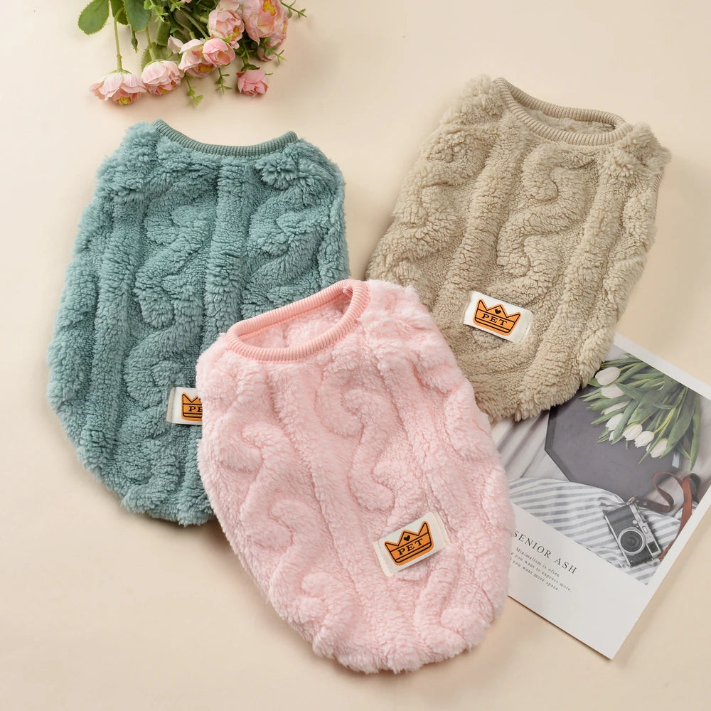 Cat Clothes Winter Warm Fleece Soft Cozy