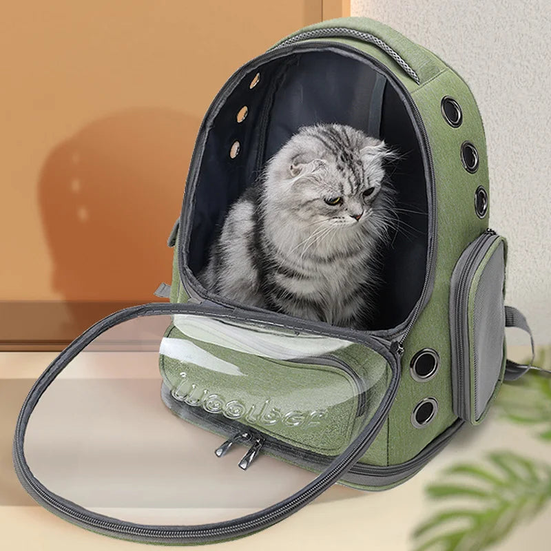 Pet Cat Carrier Bag Outdoor Travel Transparent