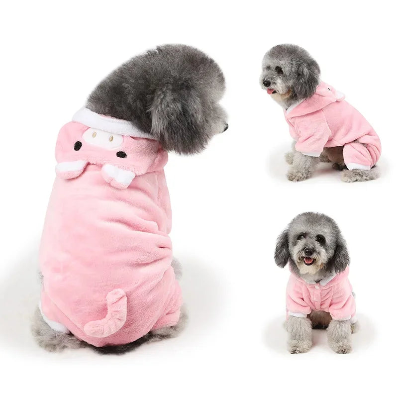 Fleece Soft Warm Pet Dog Jumpsuits Clothing for Dogs