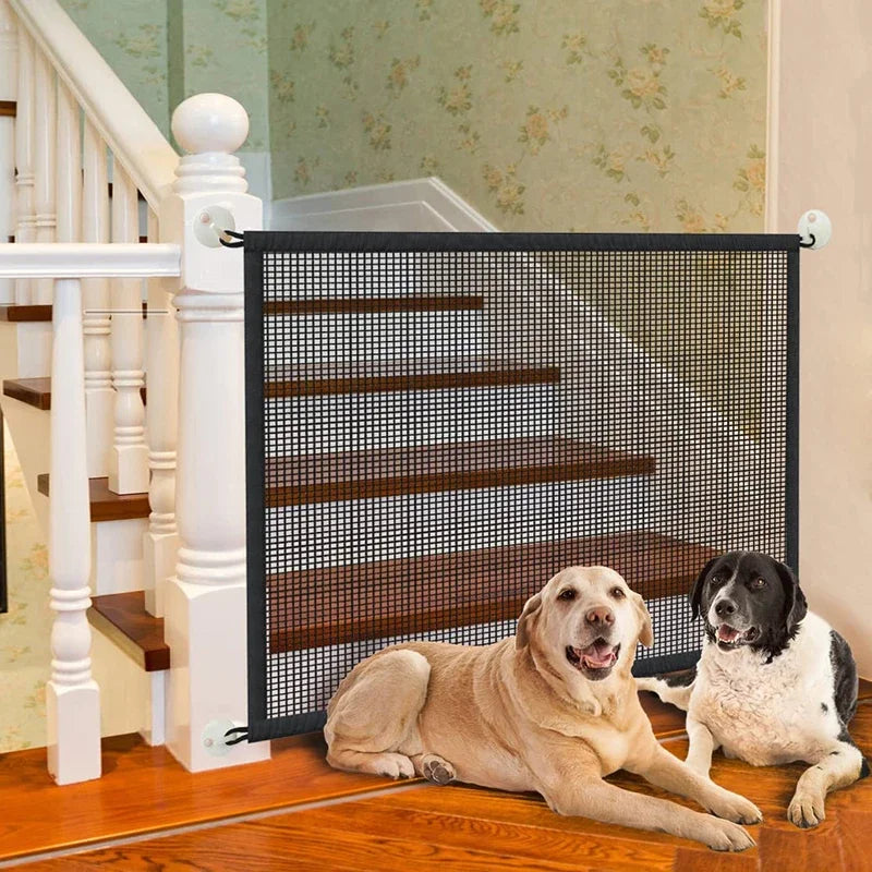 Pet Dog Barrier Fences With 4Pcs Hook Pet Isolated Network Stairs Gate