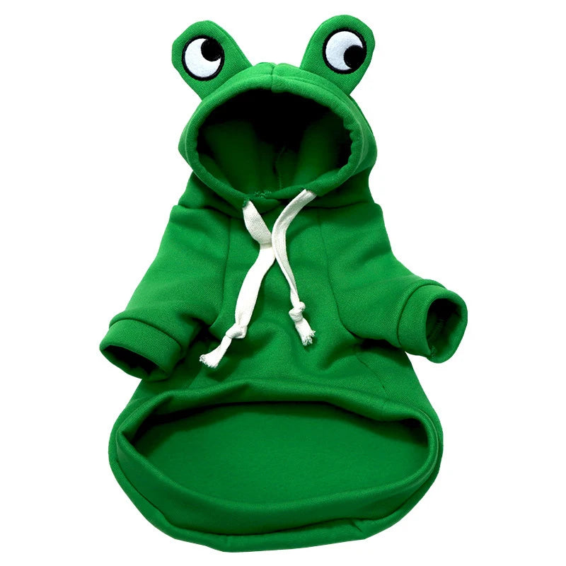 Adorable Green Frog Dog Sweater Dog Coats  Pet Clothes