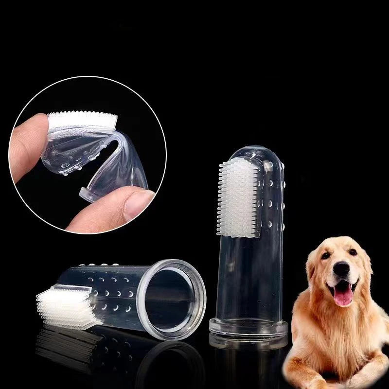 Silicone Soft Pet Finger Cuff Toothbrushes Dog Brush