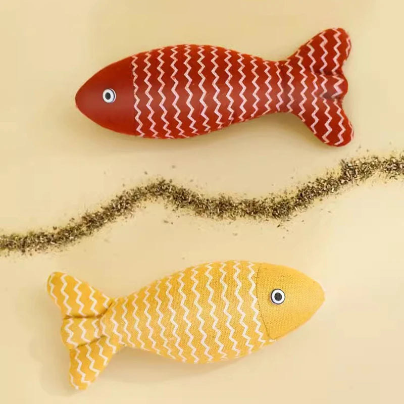 MADDEN Cat Fish Toy Cat Scratcher Catnip Toy Interactive Simulation Fish