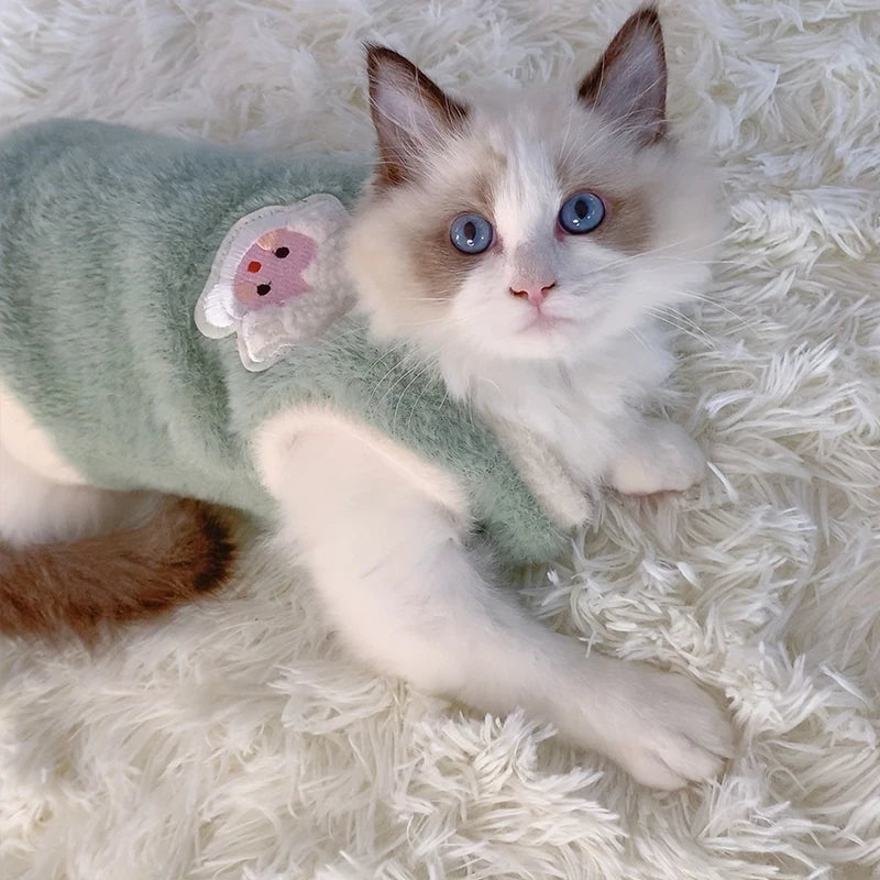 Cats Accessories Pets Warm Kittens Clothes for Winter