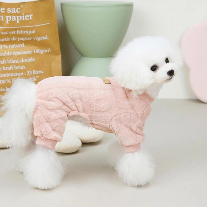 Warm Fleece Dog Jumpsuit Pyjamas