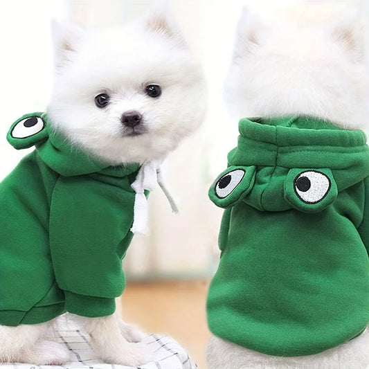 Adorable Green Frog Dog Sweater Dog Coats  Pet Clothes