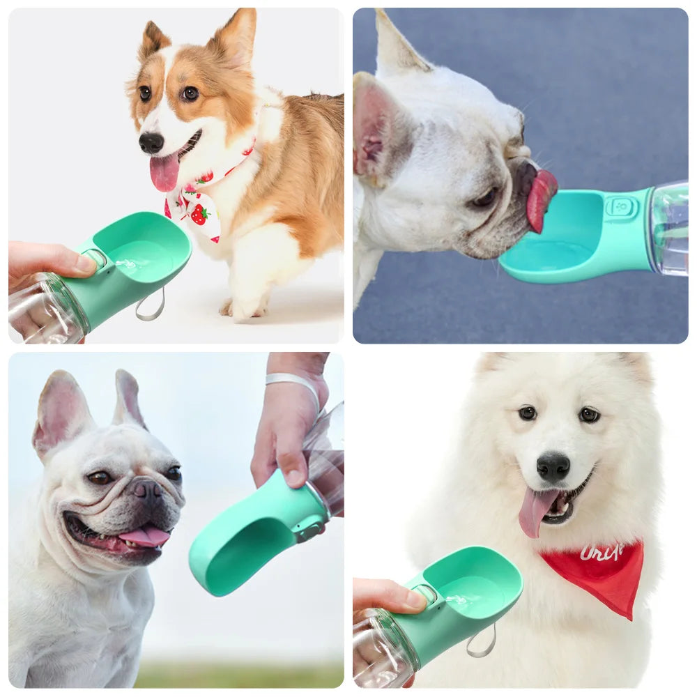 Dog Water Bottle For Pet Dogs Cats Water Feeder Bowls Outdoor Travel