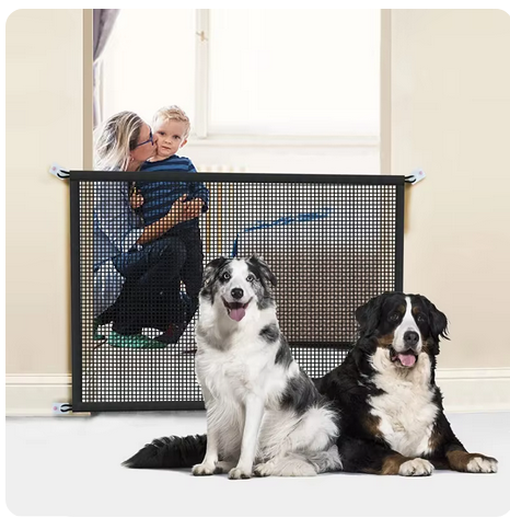 Pet Dog Barrier Fences With 4Pcs Hook Pet Isolated Network Stairs Gate