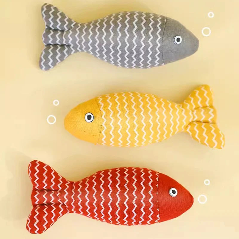 MADDEN Cat Fish Toy Cat Scratcher Catnip Toy Interactive Simulation Fish